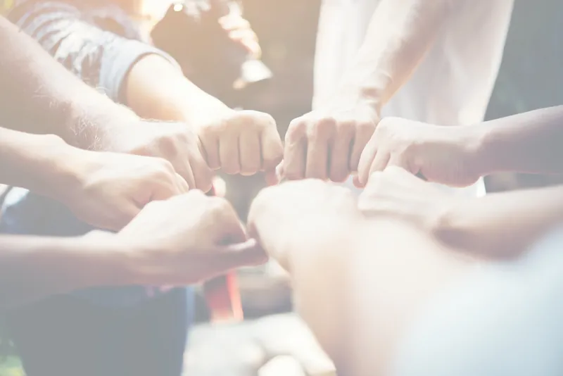 Mani unite in segno di appartenenza